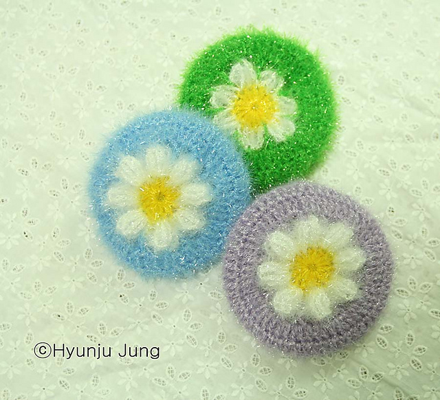 flower dishcloth