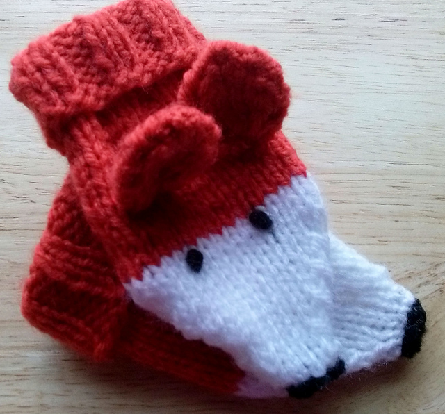 Foxy Baby Fox Mittens
