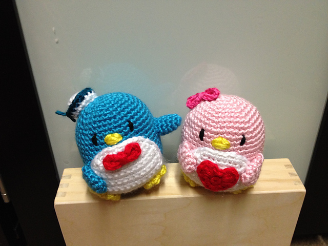 Penguin Sam and Amy Toy