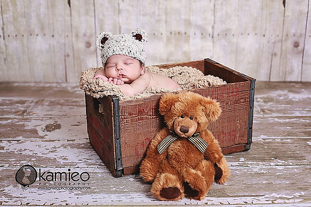Baby Beanie Hat with Bear Ears