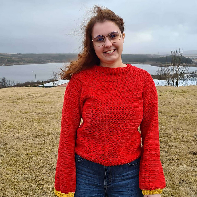 Easy raglan sweater