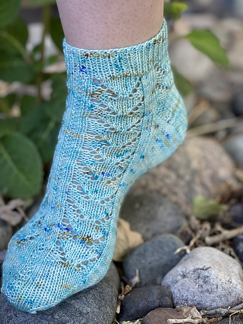 Turquoise Stream Socks