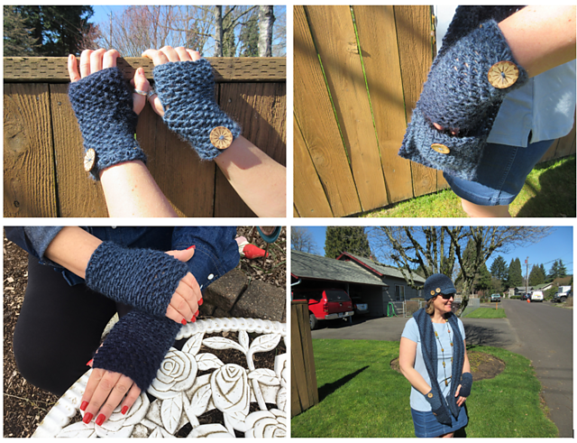 I've Got the Blues Fingerless Gloves