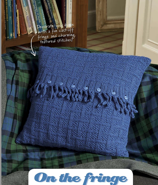 Textured Fringe Cushion