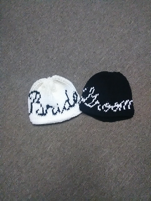Bride and Groom Hat set