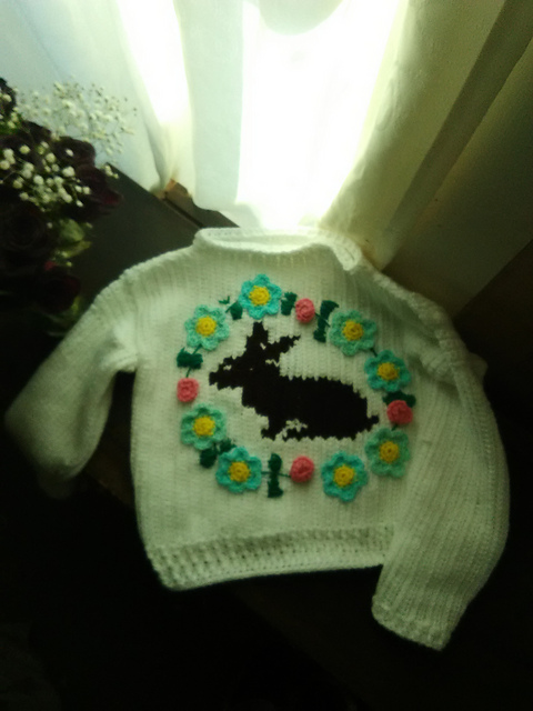 Faux Knit Easter Sweater