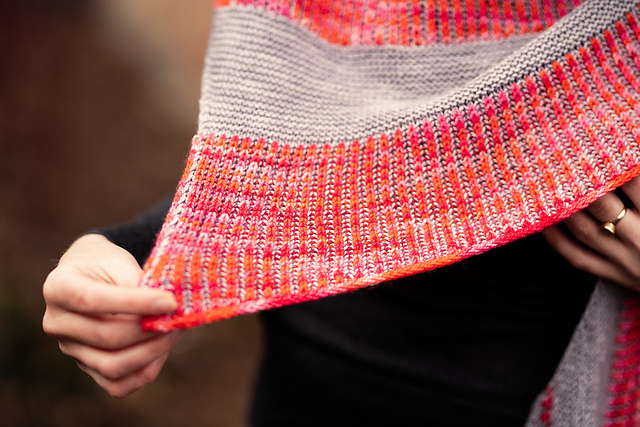 Brioched Wing Shawl