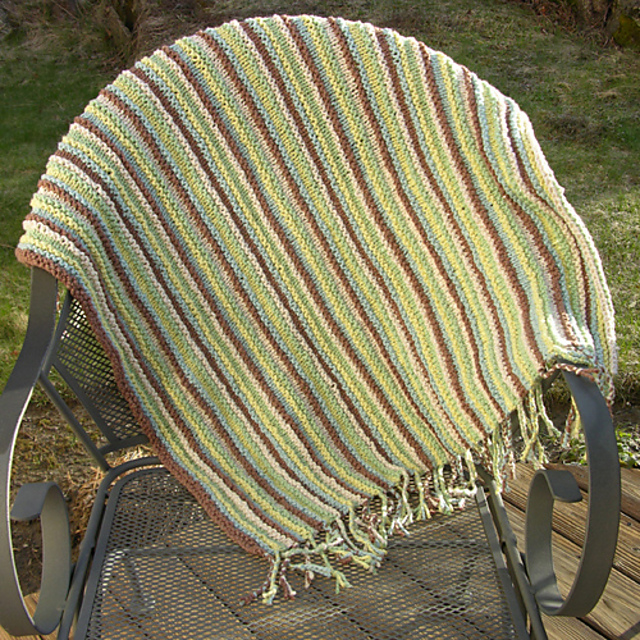 Bulky Self Fringing Baby Blanket