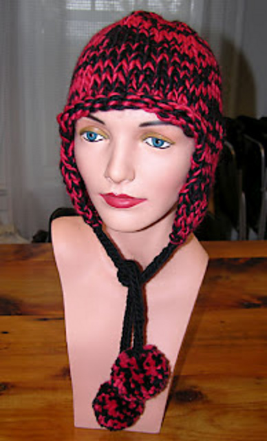 Earflap & Pom Pom Hat