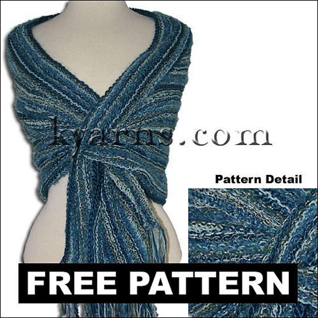 Mixed Fiber Lengthwise Shawl