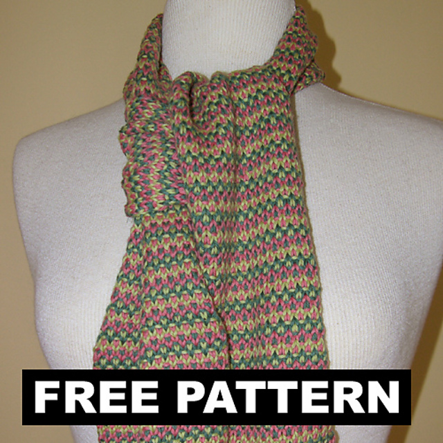 Tricolor Striped Scarf