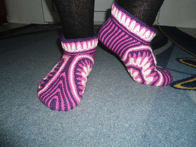 Short socks stacked stitches