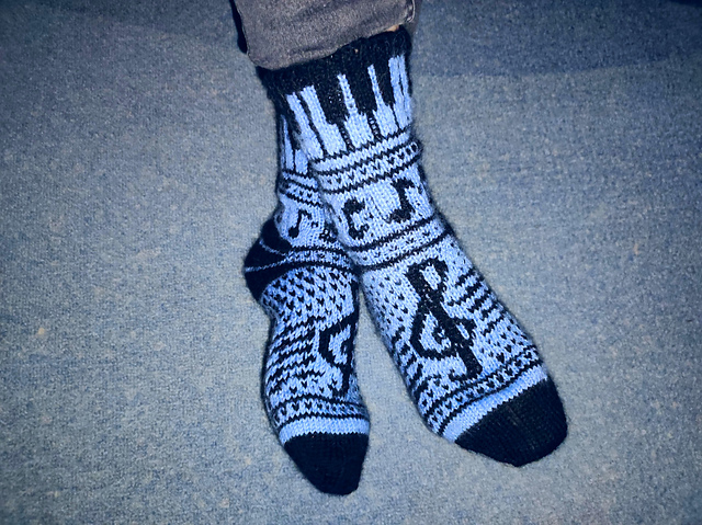 Socks funny musical notes
