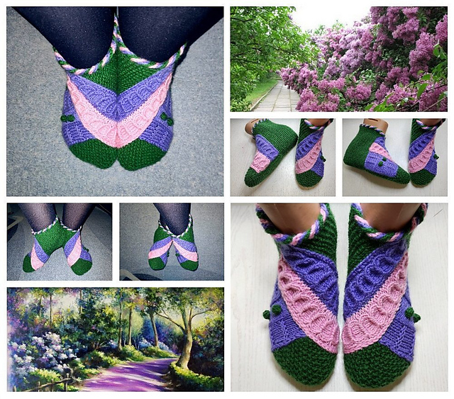 Lilac garden socks