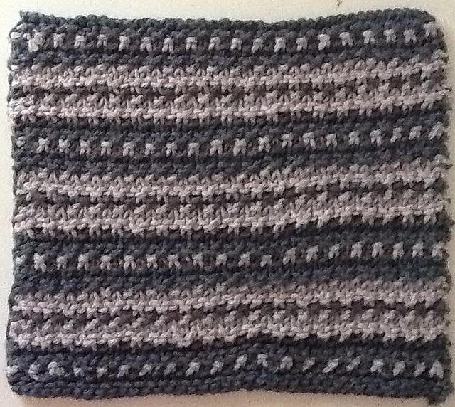 Dots in Stripes Dishcloth