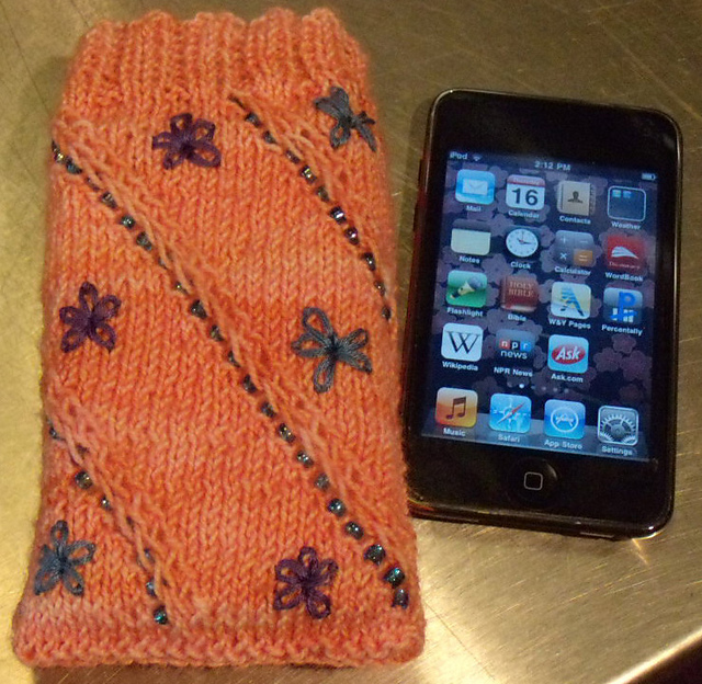 Beaded Smart Phone Sock