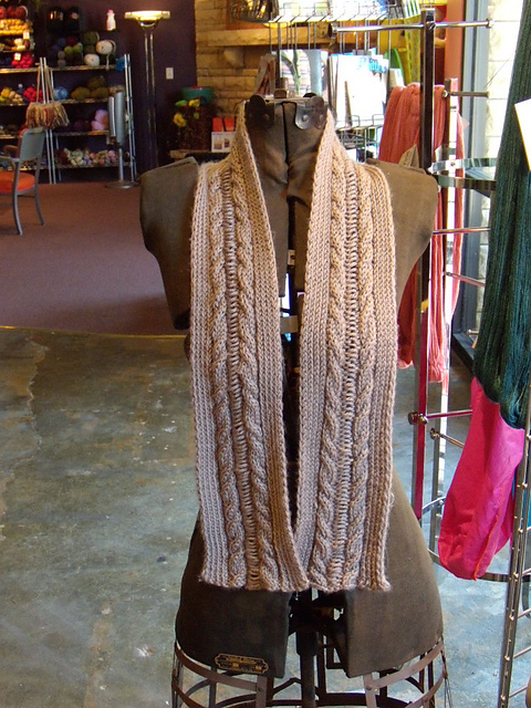 Twisted Sisters' Cable Scarf