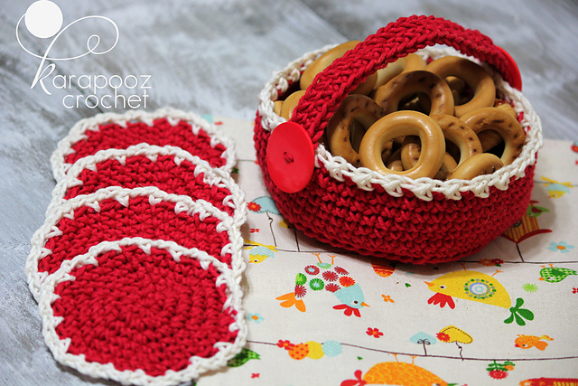 Sweets Basket and Coasters