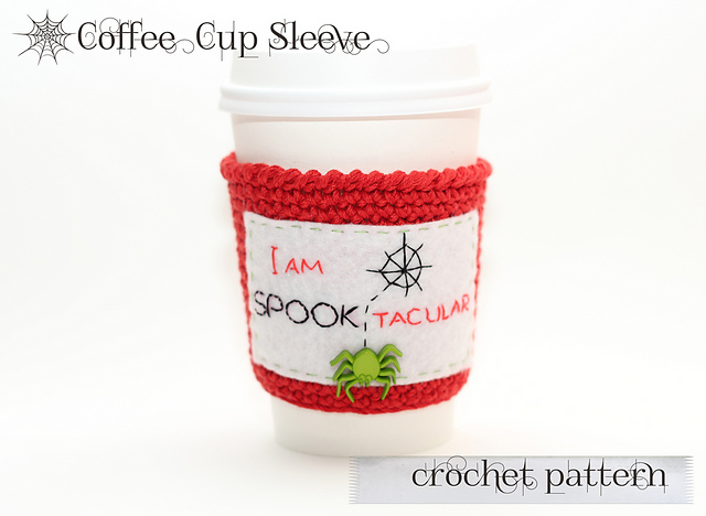 Crochet coffee cup sleeve