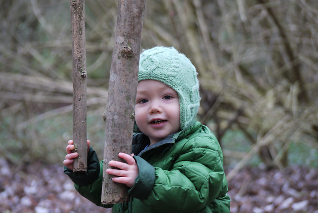 Cabled Earflap Helmet