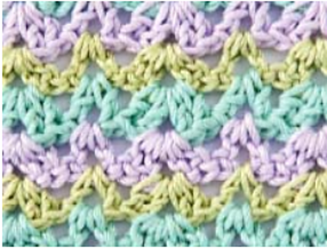 Fan and V Stitch