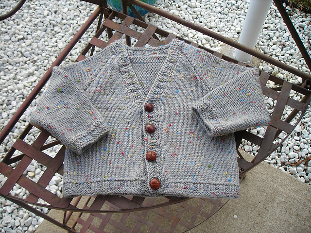 Garter-edged Cardigans and Sweater