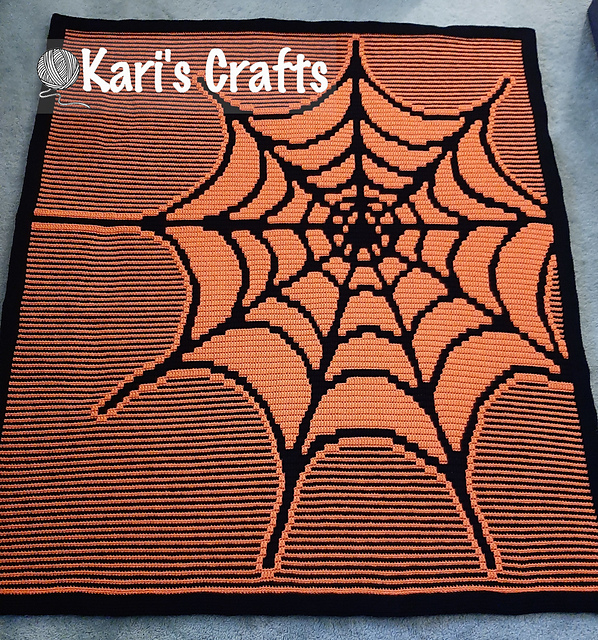 Ravelry: Spider Web Mosaic Blanket pattern by Kari Davies
