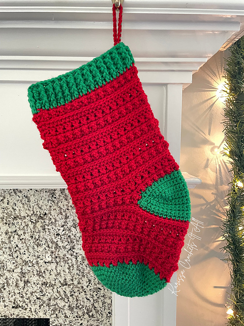 Crisscross Christmas Stocking