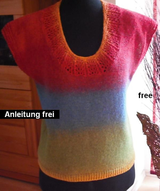 Regenbogen Pullunder
