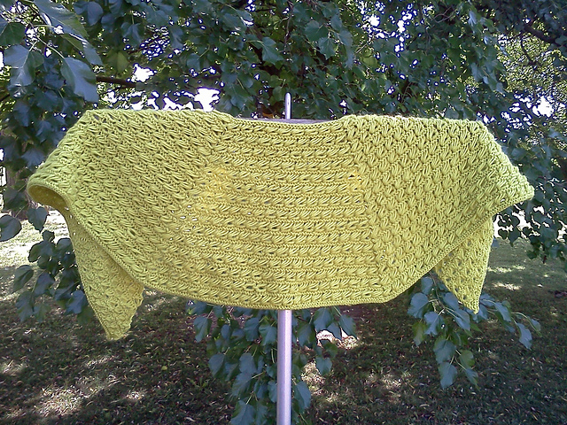 Knitted Broomstick Lace Wrap