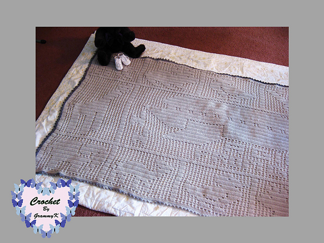 Noah's Ark Filet Baby Afghan