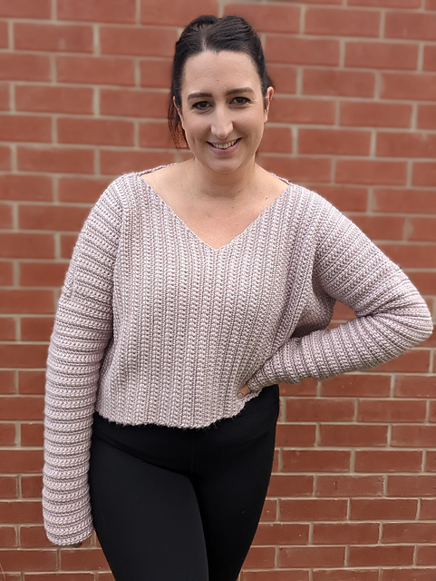 kateb Endless Ripple Cropped Sweater