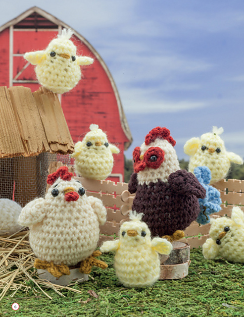Hens, Rooster and Chicks