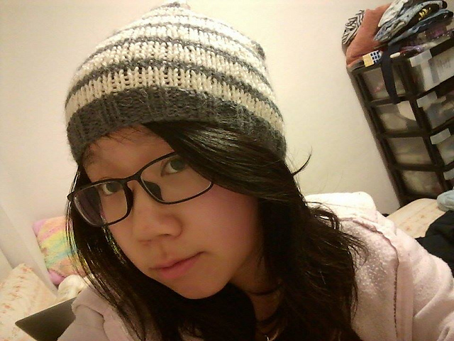 basic striped slouchy beanie