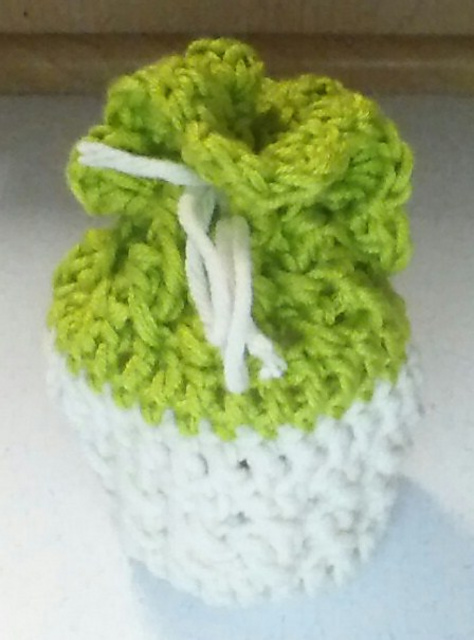 Crossed Double Crochet Stitch Soap Bag