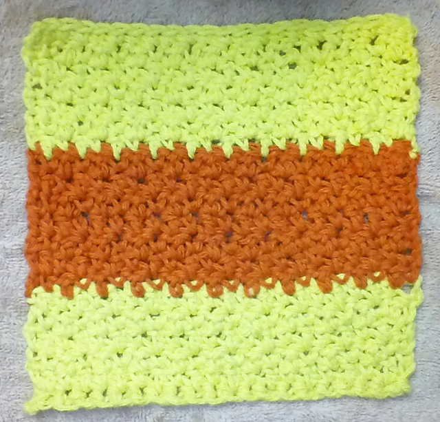 Crochet Seed Stitch Dishcloth