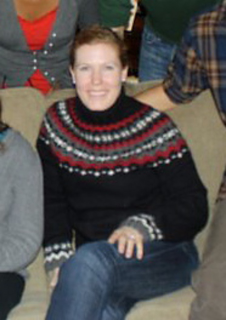 Sweater with Round Yoke Pattern