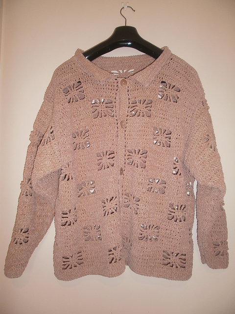 #03 Chenille Starburst Square Cardigan