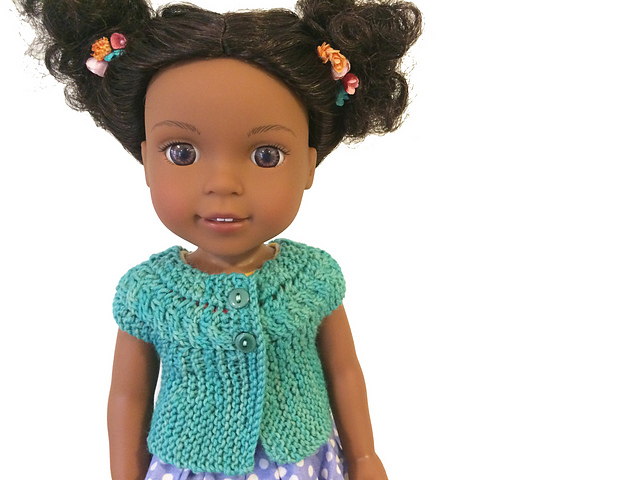 Wellie Wishers 14 inch Doll Cable Swing Sweater