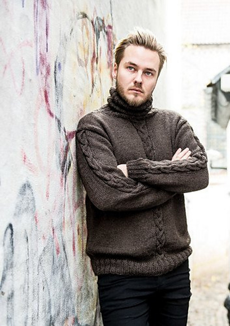 Herresweater med snoninger