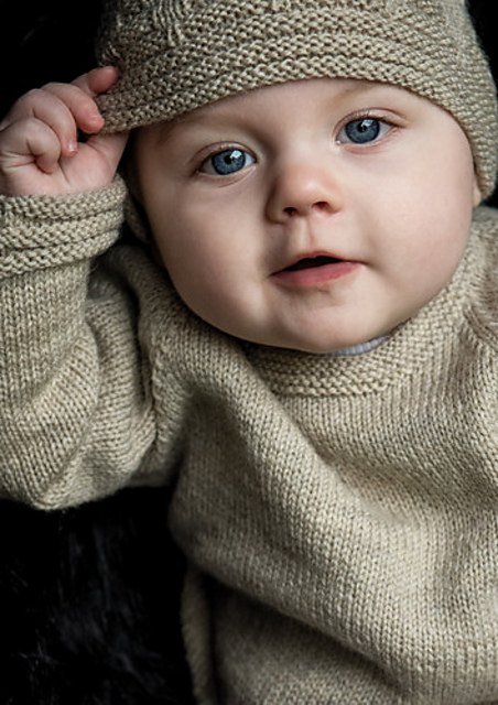 Garter stitch baby set