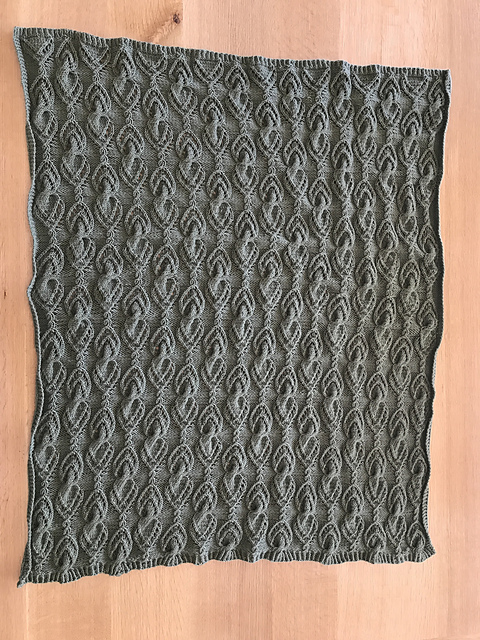 Cabled Lace Baby Blanket