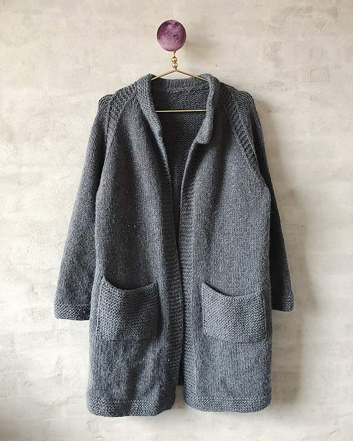 Cardigan at large needles