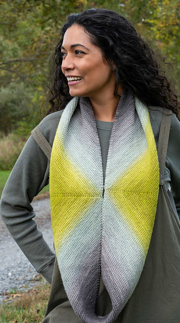 Salt Spring Cowl: A Handpainted Ombré Gradient
