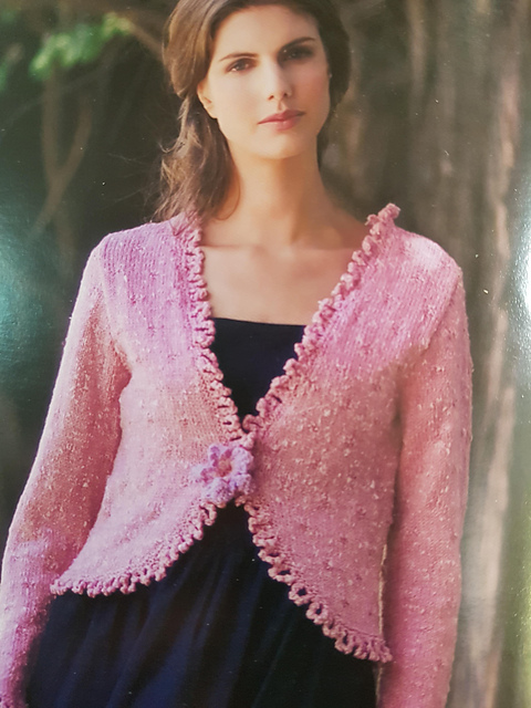 Bolero with curved fronts and set in sleeves