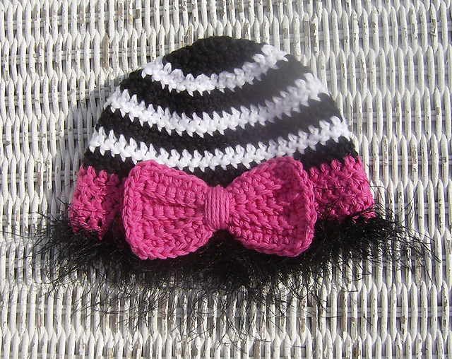 Pink Zebra Beanie