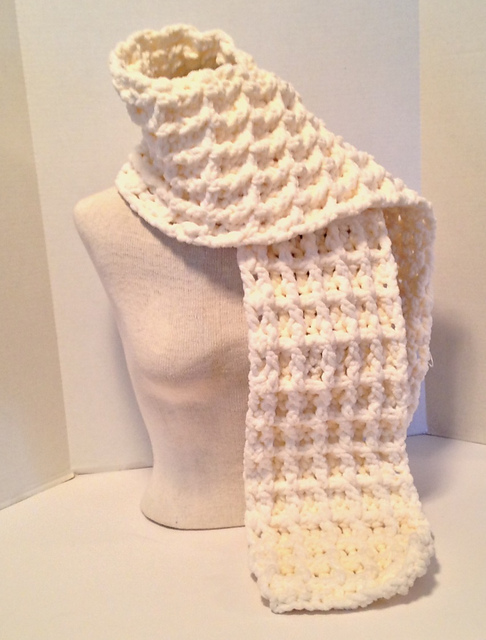 Quick and Easy Waffle Scarf