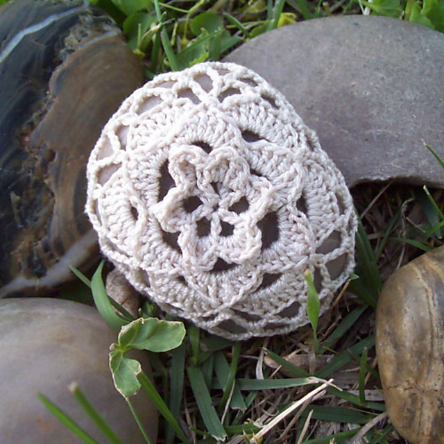 Irish Rose Inspired Crochet Covered Rock