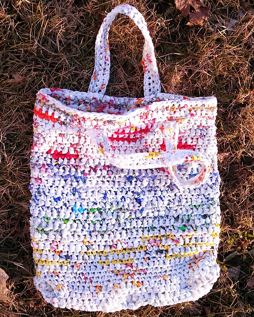 Rainbow Plastic Tote