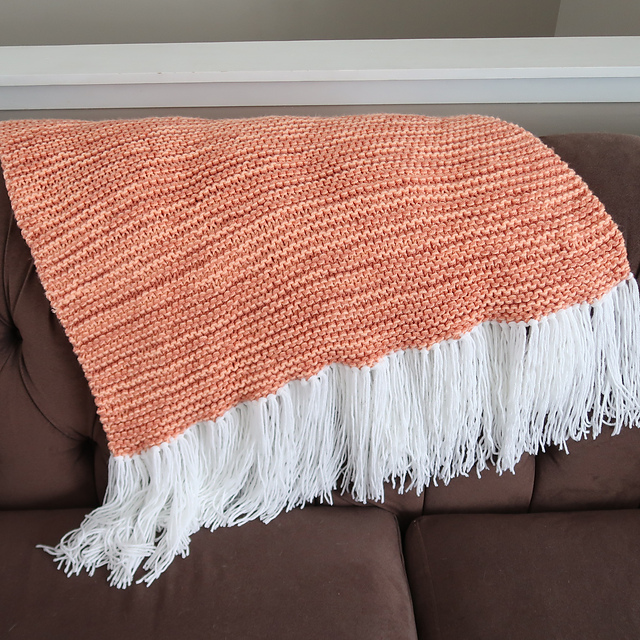 Chunky Garter Throw Blanket